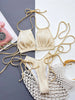 Sexy Wrinkled Tummy Cut Out Halter One Piece Swimsuit Women Swimwear Female High Leg Cut Monokini Bather Bathing Suit Swim K5607