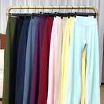 STOUREG Sport Trousers Straight-Leg Pants Ultra Soft Butter Fabric Women's Mid-Waist Yoga Pants GYM Naked Feel Pilates Running