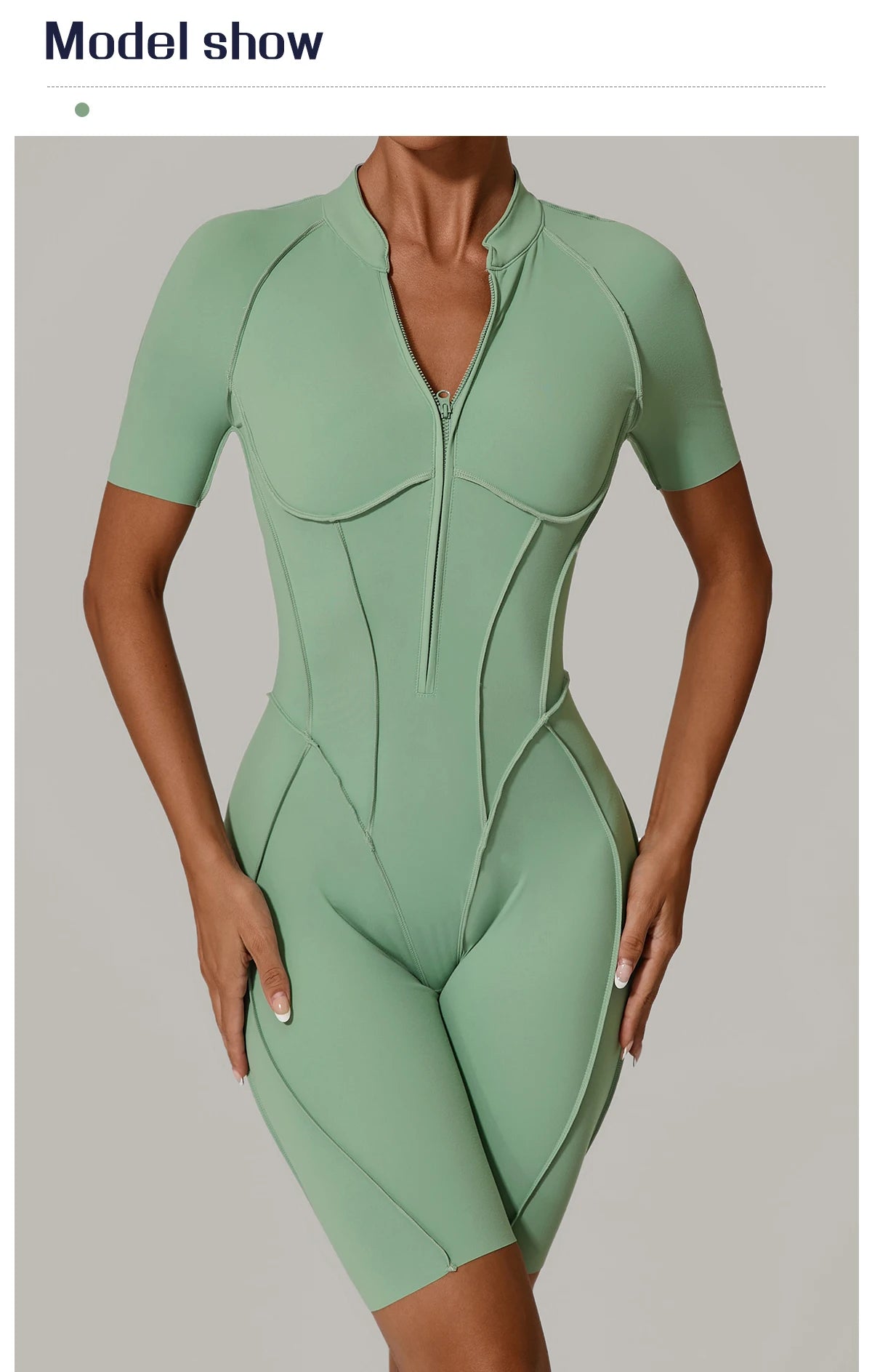 Summer Zipper Workout Jumpsuit Sports Overalls Women Running Fitness Short Sleeve Yoga Bodysuit