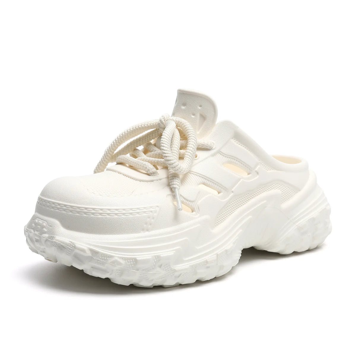 2026 New Leisure Platform Clogs For Women Men Summer Street House Shoes Soft EVA Lace-up Style Slippers Couples Beach Sandals