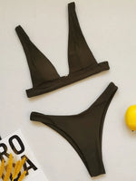2025 Brazilian Triangle Bikinis High Cut bikini Women Swimsuit Female Swimwear Two pieces bikini Set Bather Bathing Suit Swim