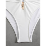 2026 Halter Cut Out High Waist Bikini Female Swimsuit Women Swimwear Two-pieces Bikini set Padded Bather Bathing Suit Swim V6256