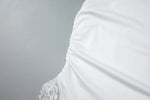 FDYOUI Woman Clothing Slash Neck T-shirts 2026 Summer Sleeveless Lace Patchwork White T Shirt Y2K Girls Irregular Corset Tee Top