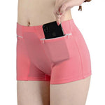 Women Safety Pants High Elasticity with Anti-theft Zippered Pocket Seamless Anti-exposure Mini Skirt Inner Shorts Underpants