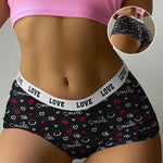 Valentine's Day Panties for Women Underwear Knickers Girls Comfort Briefs Ladies Seamless Shorts Sexy Print Lingeries Underpants