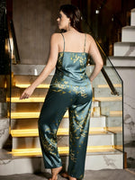 2026 New Women's Sleepwear Set Cherry Print Top and Pants 2 Piece Set Fashion Elegant Pajama Set For All Occasions