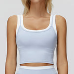 Color Blocked Fitness Bra Workout Tops Gym Underwear Fitness Sports Bras Athletic Sport Bra Women Backless Gym Yoga Crop Top