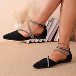 New black minimalist style sandals for summer 2026 pointed and comfortable casual women's sandals