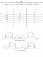 European and American style plus size pull up bra, black lingerie sexy Lingerie 3/4 cup daily oversized underwear MR3460