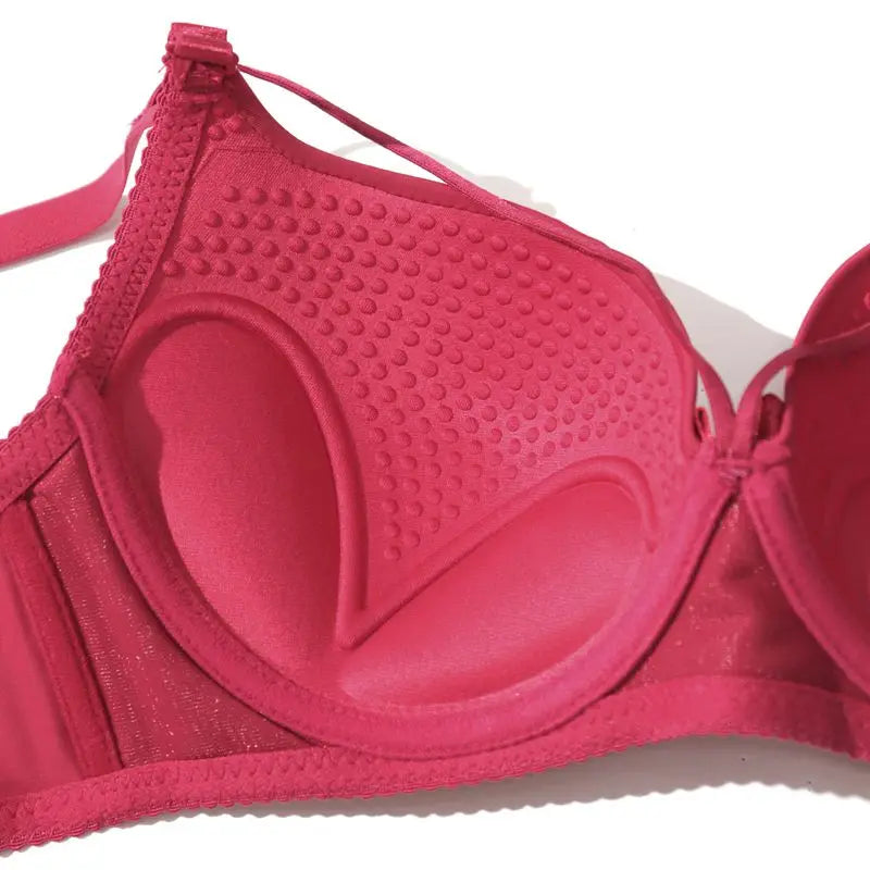 Beauwear Solid Color T-shirt Bras for Women Padded Bra Push Up Cross Straps Bow Underwear