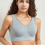 Women Seamless Underwear Sports Tank Female Plus Size Bras Non-wire No-pads Crop Top Sexy Lingerie Solid Color Camisole S-5XL