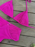 New Bandage Stripes Brazilian Bikini Swimwear Women's Swimsuit Two Piece Set Female Sexy Lace up Mujer Beachwear Summer
