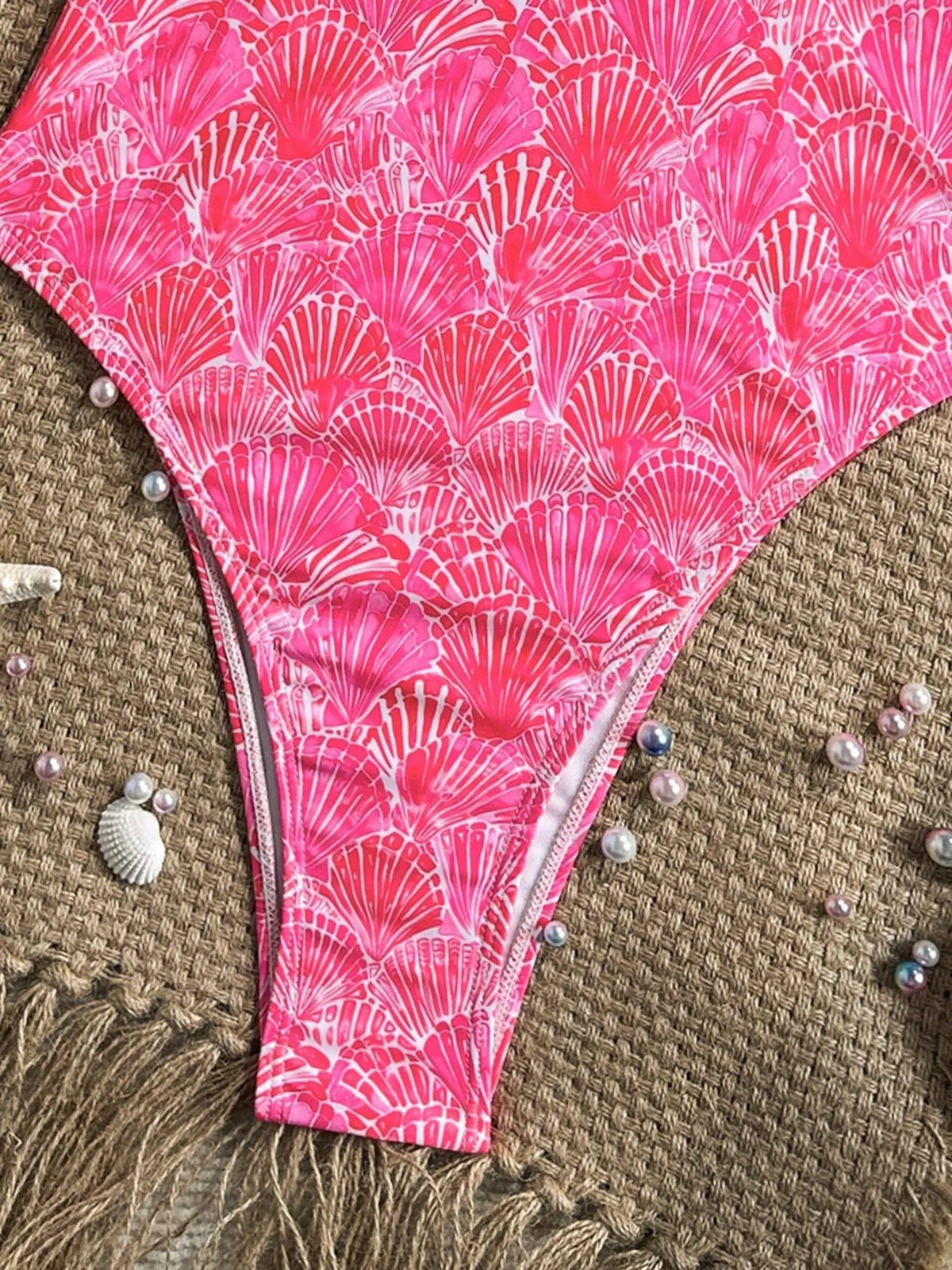 Sexy Pink Floral Print Swimwear Women 2026 Deep V Neck Slim Tummy Control One Piece Swimsuit Beach Hoiday Bathing Suit Monokini