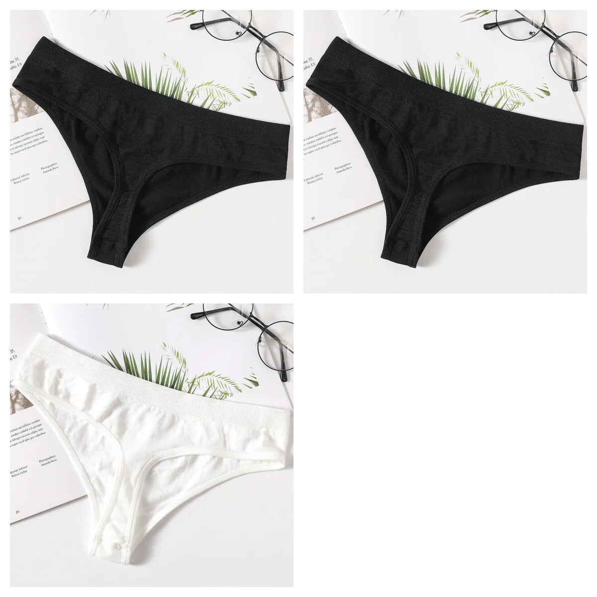 3PCS/Set Seamless Thongs Women Panties G-String Sport Underwear Female Sexy Lingerie Low Waist T-Back Underpants M-XL Intimates
