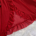 Summer Plus Size Thong Set 2-Piece Women's Underwear With Nightgown And Panties XXL Soft Ultra-Thin Sexy Lingerie Night Pants