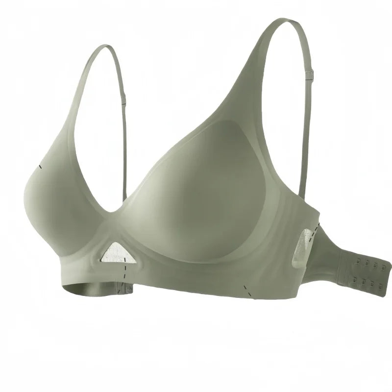4Pcs/Set Seamless Bras For Women Non-wire Bra Push Up Deep V Underwear Female Invisible Padded Brasiere Sexy Lingerie