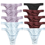 10Pcs/Set Women Seamless Panties Ribbed Underwear Sexy Lingerie High Leg Cut Female Sports Underpants Femme Thongs