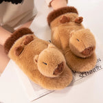 Adult Capybara Robes Onesies Pajamas Cartoon Pyjama Animal Kigurumi Slipper Halloween Cosplay Costumes Warm Sleepwear Jumpsuit