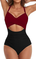 Leopard One Piece Swimsuit 2024 New Halter Push Up Swimwear Women Swimsuit Bathing Suit Beachwear Monokini Female Swimming Suits