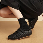 Brand Designer Comfy Walking Cream Flat Sneakers Fashion Leisure Silver Casual Shoes Women Flats Chic Black Hook&Loop Mary Janes