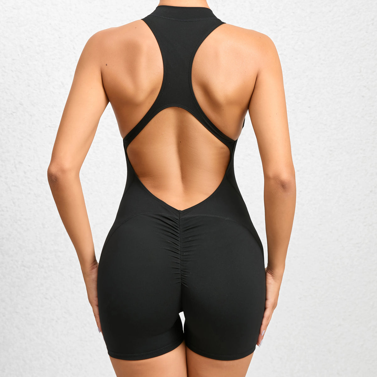 Women Yoga V Backless Jumpsuit Workout Bodysuit Sleeveless Gym Bodycon Sportswear Fitness Yoga Suit One Piece Outfit