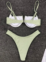 Underwired V-Bar Bikinis 2026 Polka Dot Bikini Women Swimsuit Female Swimwear Two Pieces Bikini Set Push Up Bathing Suit Swim
