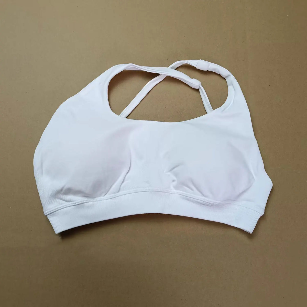 NCLAGEN Asymmetric Sports Bra High Support Backless Gym Top Women Halter Fitness Running Workout Clothes Sexy Seamless Underwear