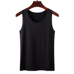 Women Bottoming Vest Sleeveless Ice Silk Seamless Stretchy Round Neck Dry Dry Cooling Camisole Summer Office Vacation Basic Top