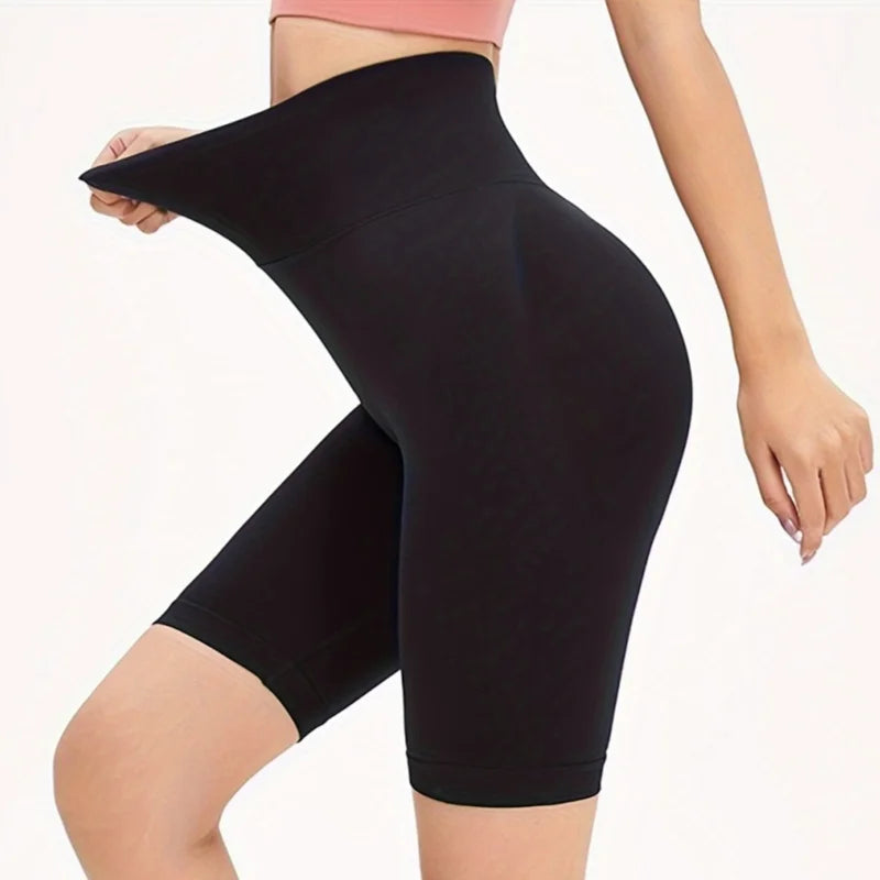 Seamless Three-Point Fitness Shorts Women High Waist Peach Buttock Lifting Sports Yoga Shorts