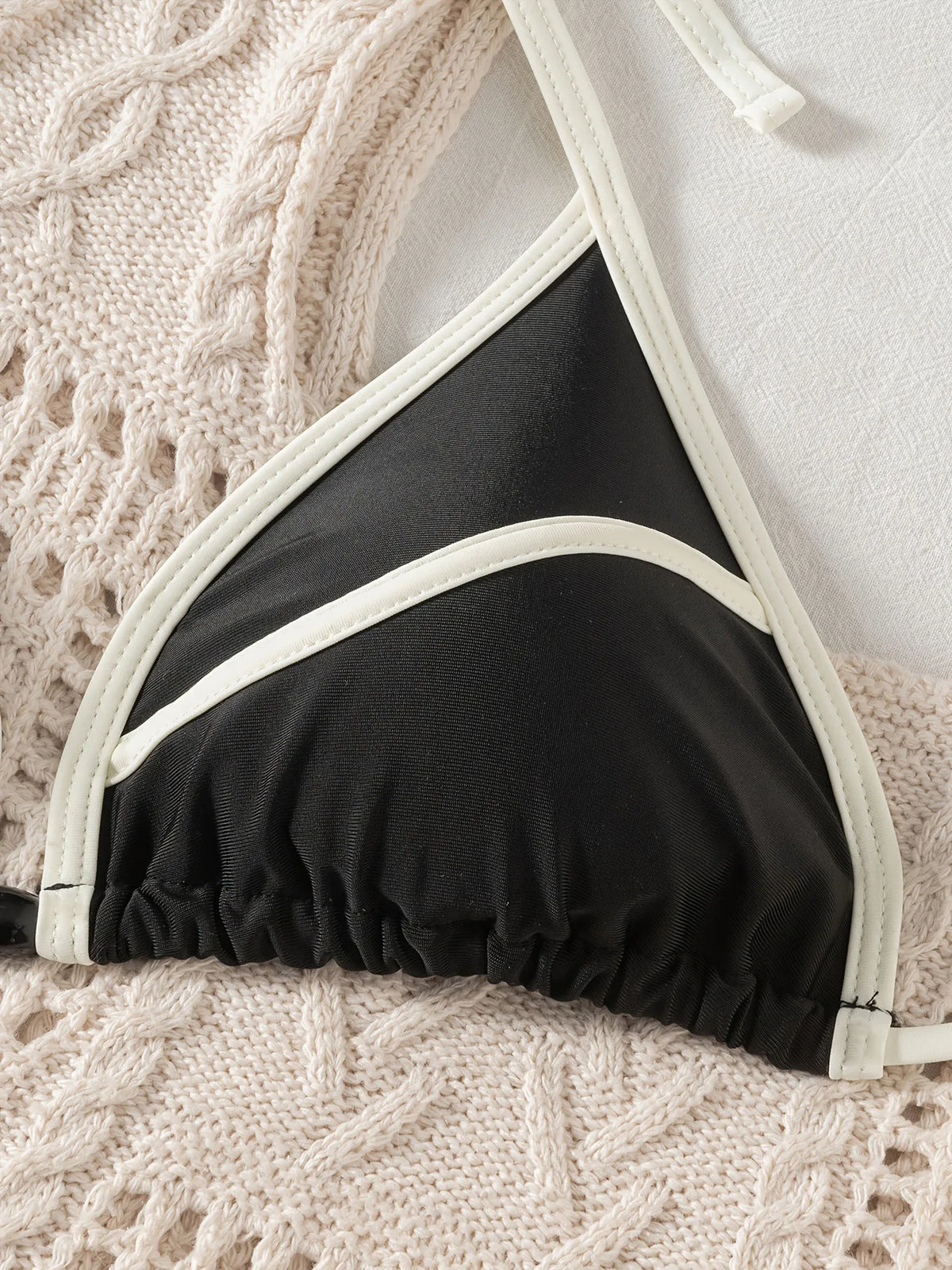ZTVitality Sexy Patchwork Bikini Set 2026 New Arrival Padded Bra Halter Bandage Women Swimsuit Summer Beachwear Swimwear Biquini