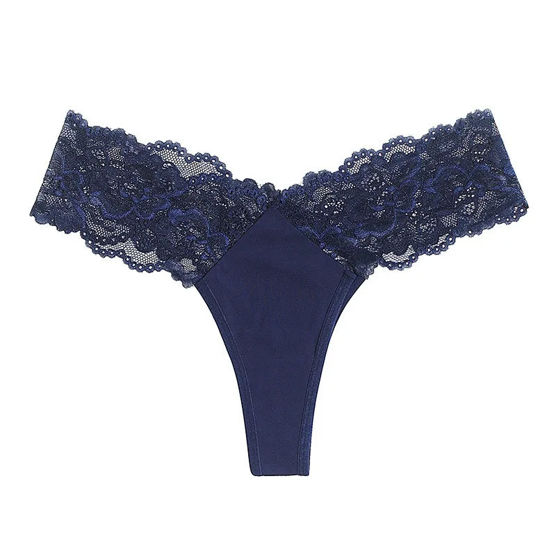 1pcs 1-4XLLace Sexy Women G-string Low-Rise Red Perspective Floral Panties Breathable Intimate Lingerie Ladies Thongs Underwear