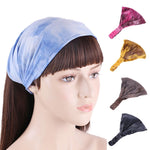 Elastic Tie Dye Cotton Headbands Turban Head Wrap for Women Girl Hair Bands Hair Bandage Beach Vintage Sports Headband