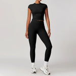 Yoga Set 2PCS Women Tracksuit Nude Feeling Workout Sets Gym Clothes Push Up Fitness Running Sportwear Sport Bra Leggings Suit