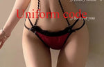 Boho Layered Lace Halter Bra Set - Hollow Out Bow Design Top, Inner Red Lace Up Bra, Summer Beach Two Piece Lingerie Set MOYISU