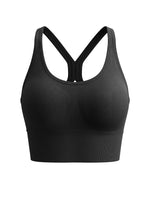 Women's Seamless Sports Bra, High Support Workout Running Vest, Yoga Gym Fitness Top, Wirefree Side Support Backless Crop Top