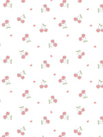 Women’s Cherry Print Pajama Set Ribbed Cami Crop Top and Ruffle Shorts 2 Piece Summer Sleepwear Loungewear with Pink Bows