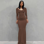 2024 Summer Dresses For Women Sexy Spaghetti Strap Black Long Dress Y2k Sleeveless Solid Skinny Bodycon Trumpet Maxi Vestidos