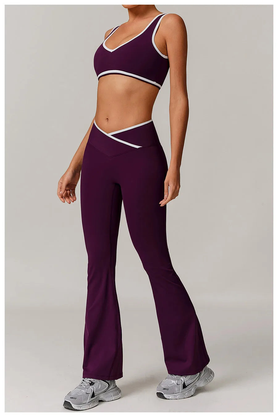 Yoga Set2 Pieces Workout Outfits Fitness Sportswear Gym Tracksuit High Waist Leggings Sports Bra Athletic Wear Women Clothes