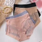 2Pcs/Set Women High Rise Briefs Panties Tummy Control Underwear Hip Shaping Sheer Mesh Panel Shapewear Sexy Lingerie S-3XL