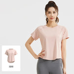 STOUREG Women's Loose Mesh Sports T Shirt Quick Dry Short Sleeve Yoga T Shirt Pilates Running Sports Fitness Short Sleeve