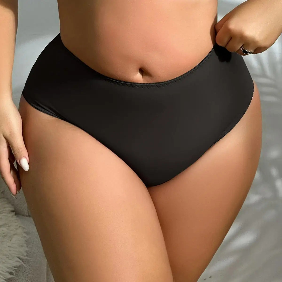 BEAUWEAR Big Size Panties for Woman Plus Size Underwear Plain Thin Underpants 0XL 1XL 2XL 3XL 4XL 5XL-2025#P