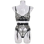 Two-piece Women's Set G-string Transparent Underwear Lolita Romantic Lingeries Set Sexy Bra and Panties Sets Lingerie for Woman