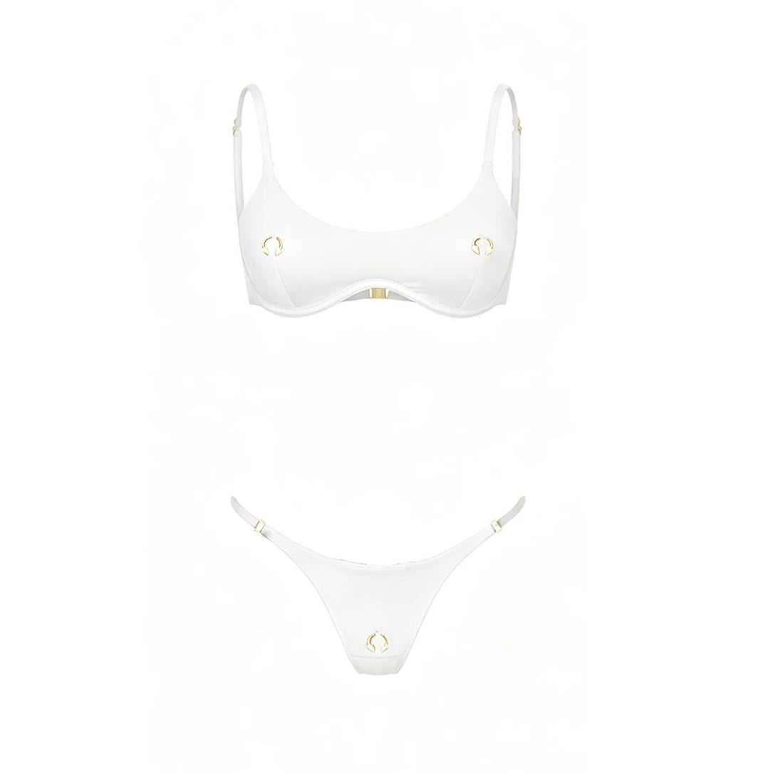 Sexy 3Pcs Swimsuit With Beach Pants Women Bikini Push Up Swimwear Biquini White Swim Suit Micro Bikinis Bathingsuit Beachwear