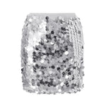 Women Summer Sequin Mini Skirts High Waist Bodycon Pencil Skirts Evening Party Club Sexy Streetwear