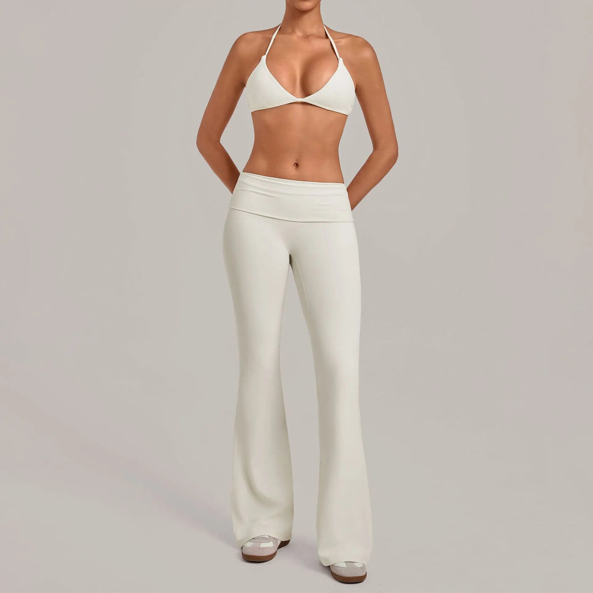 Women's Seamless Yoga Set Sports Fitness Training Ruched-Waist Hips Lifting Leggings Suits Gym Workout Running Slim‑fit Bra Sets