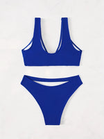 Sexy Royal Blue Bikini 2025 Woman Swimsuit Two Pieces Swimwear Female Thong Bikinis Set Swimming Bathing Suits Brazilian Biquini