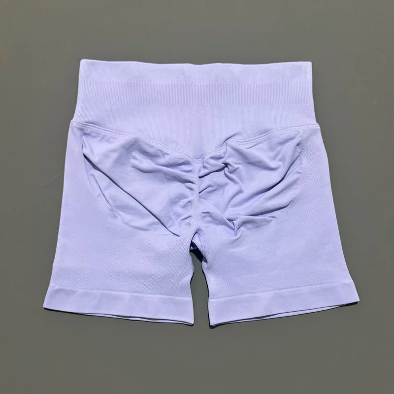 HISTELLO Impact Shorts 4.5" Women Fitness Sports Biker Shorts Low Waist Gym Short Workout Scrunch Butt Yoga Seamless Leggings