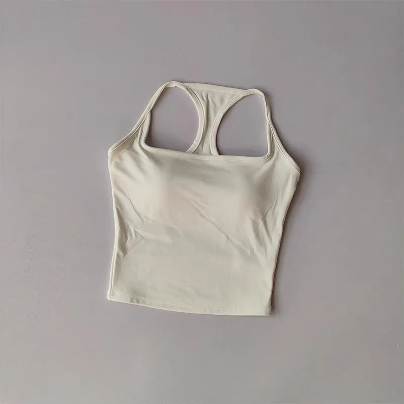 Women's Cross-Back Yoga Sports Vest One-Piece Cup Versatile Training Fitness Bra Colorful Fitness Clothing for Active Women