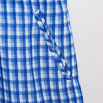 Gingham Printed Jumpsuit Women 2025 Summer Spring Wide Leg Casual Overalls for Women Cotton Linen Romper Pockets Playsuit