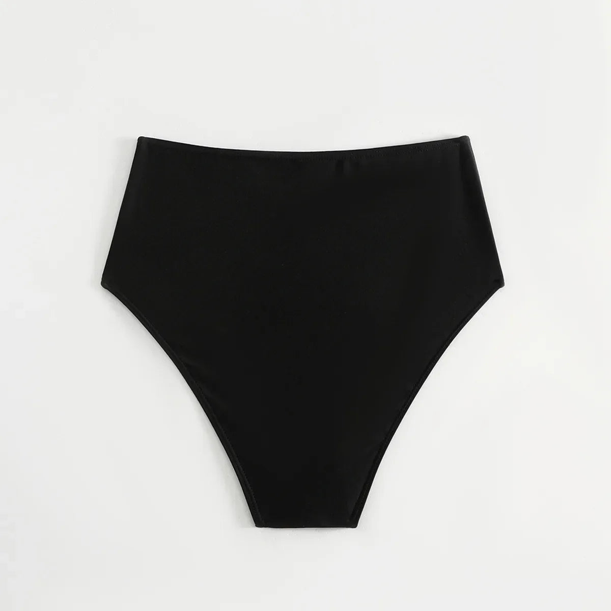 2026 Summer New Women Bikini Swimming Trunks,Solid Color Black Sexy High Waist High Elasticity Bottoms,Beach Swimwear Briefs